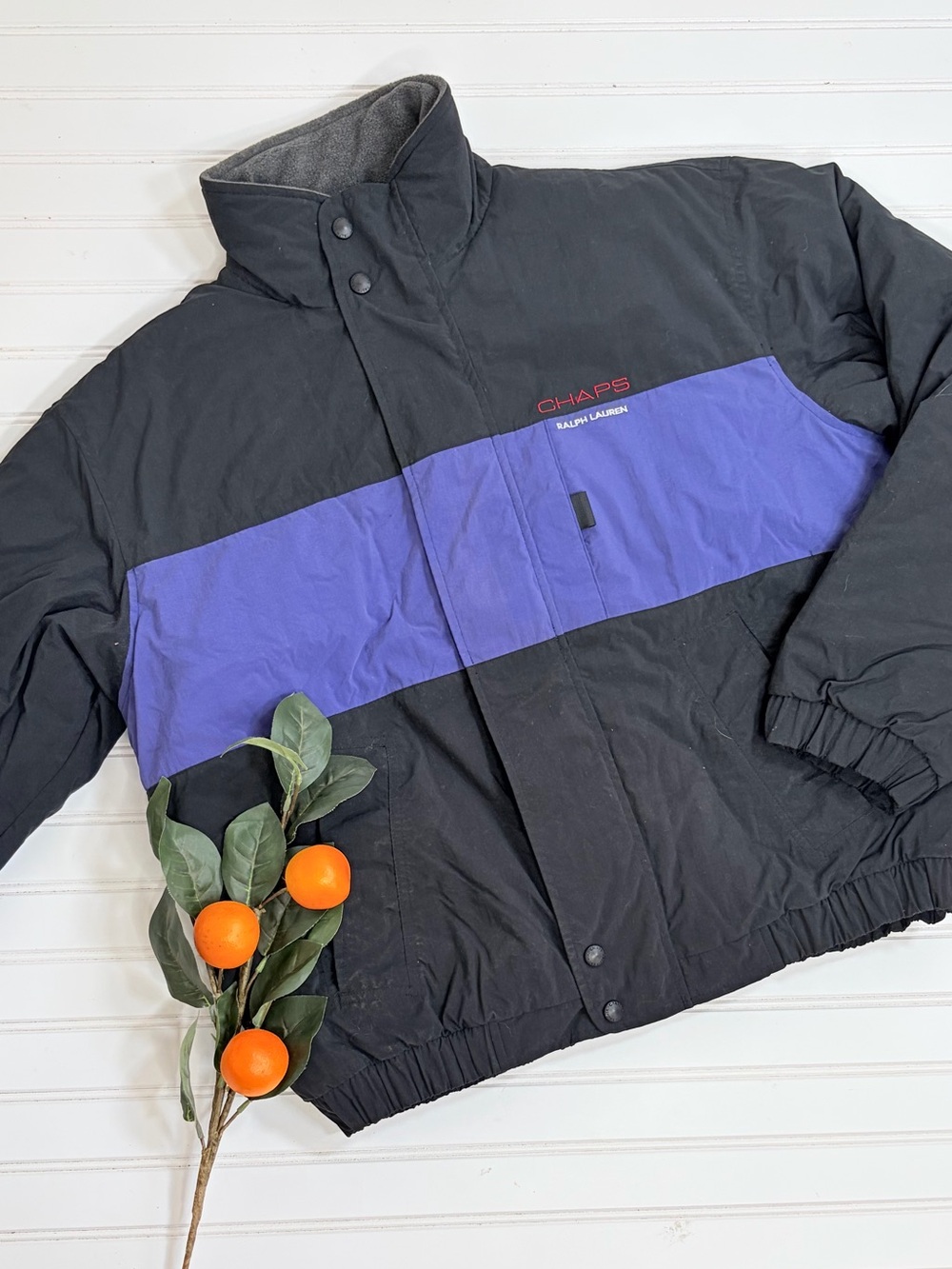 Vintage CHAPS Ralph Lauren Colorblock Jacket Y2K